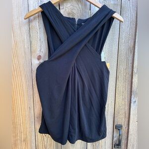 Soft Surroundings Black Twist Neck Tank Top